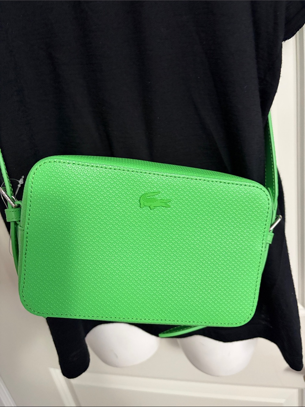 Lacoste Neon Green Crossbody Purse/ Hand Bag